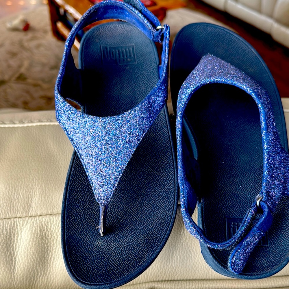 FITFLOP Sandals Glitter Blue Size US Size 7